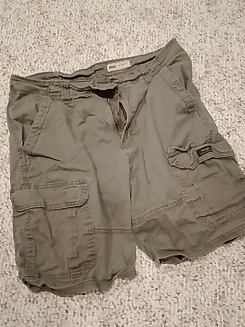 Wrangler Olive Green Cargo Shorts with Multiple Pockets